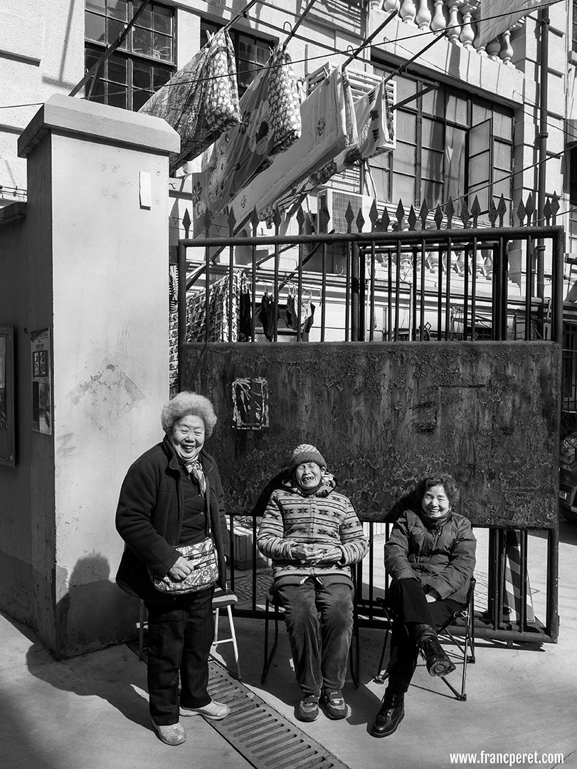 Friendly retired people in old street are nice subject in B&W if the quality of light is right.