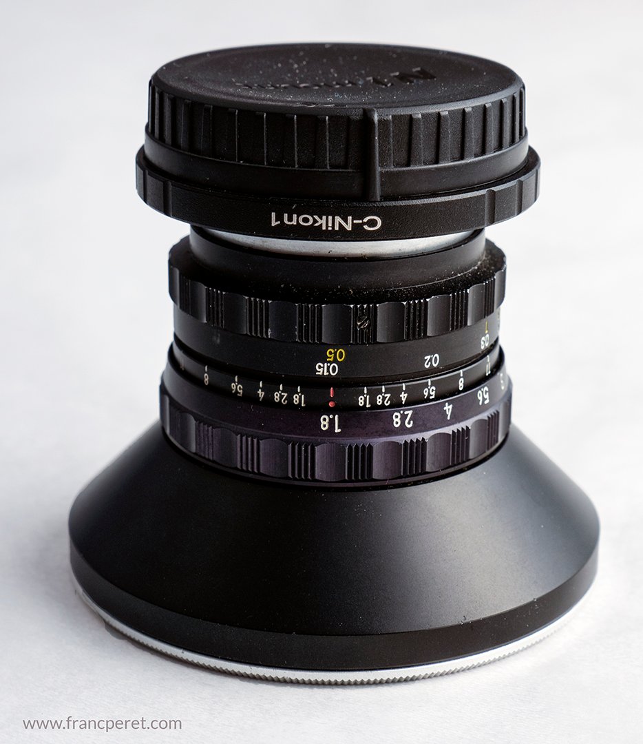 The Cine-Nikkor Lens 6.5mm f1.8 is the widest and the most expensive (very rare)  one. This lens is far to be flawless, but I love its character.